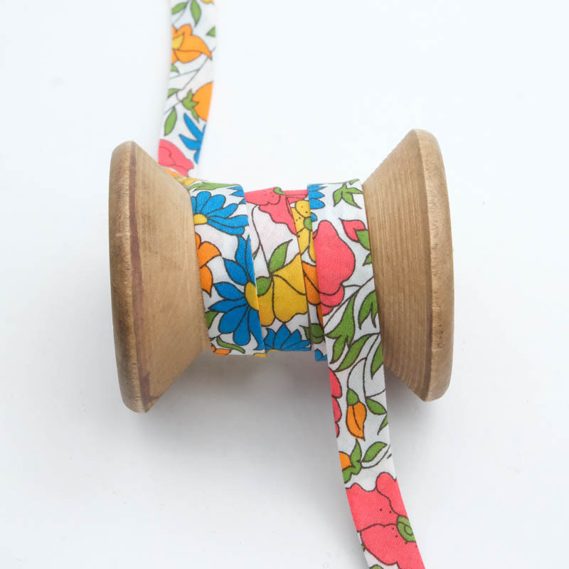 Liberty Fabrics Poppy and Daisy Multicolored Bias Tape - Maison Klem